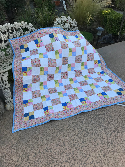 "Four Patch Fun" - Lap Quilt