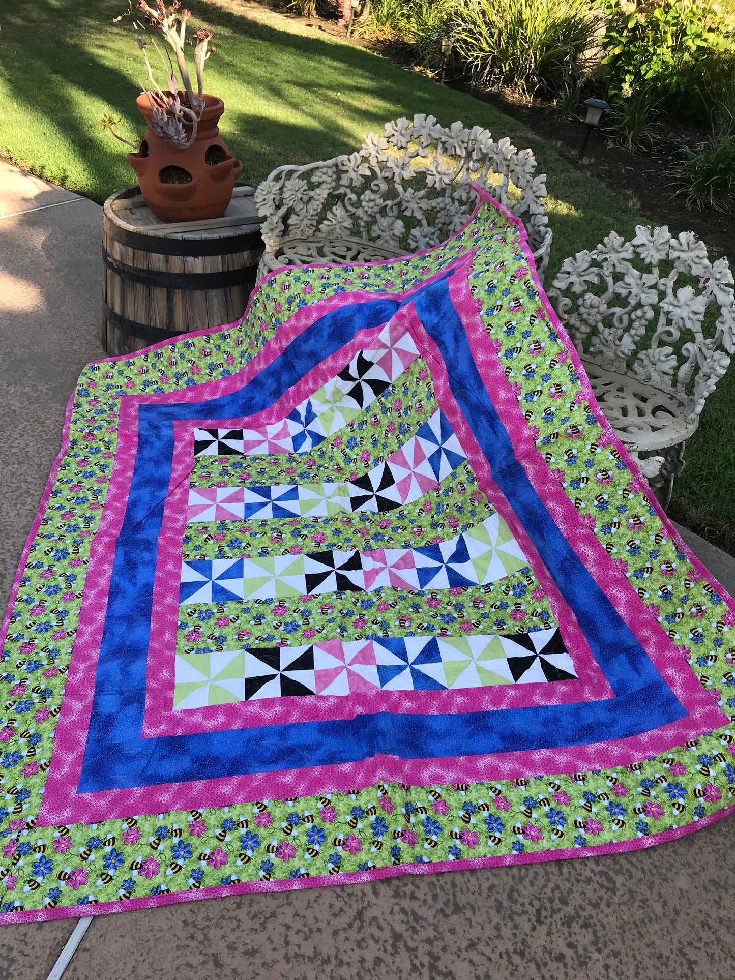 "Bees in Bloom" - Baby Quilt