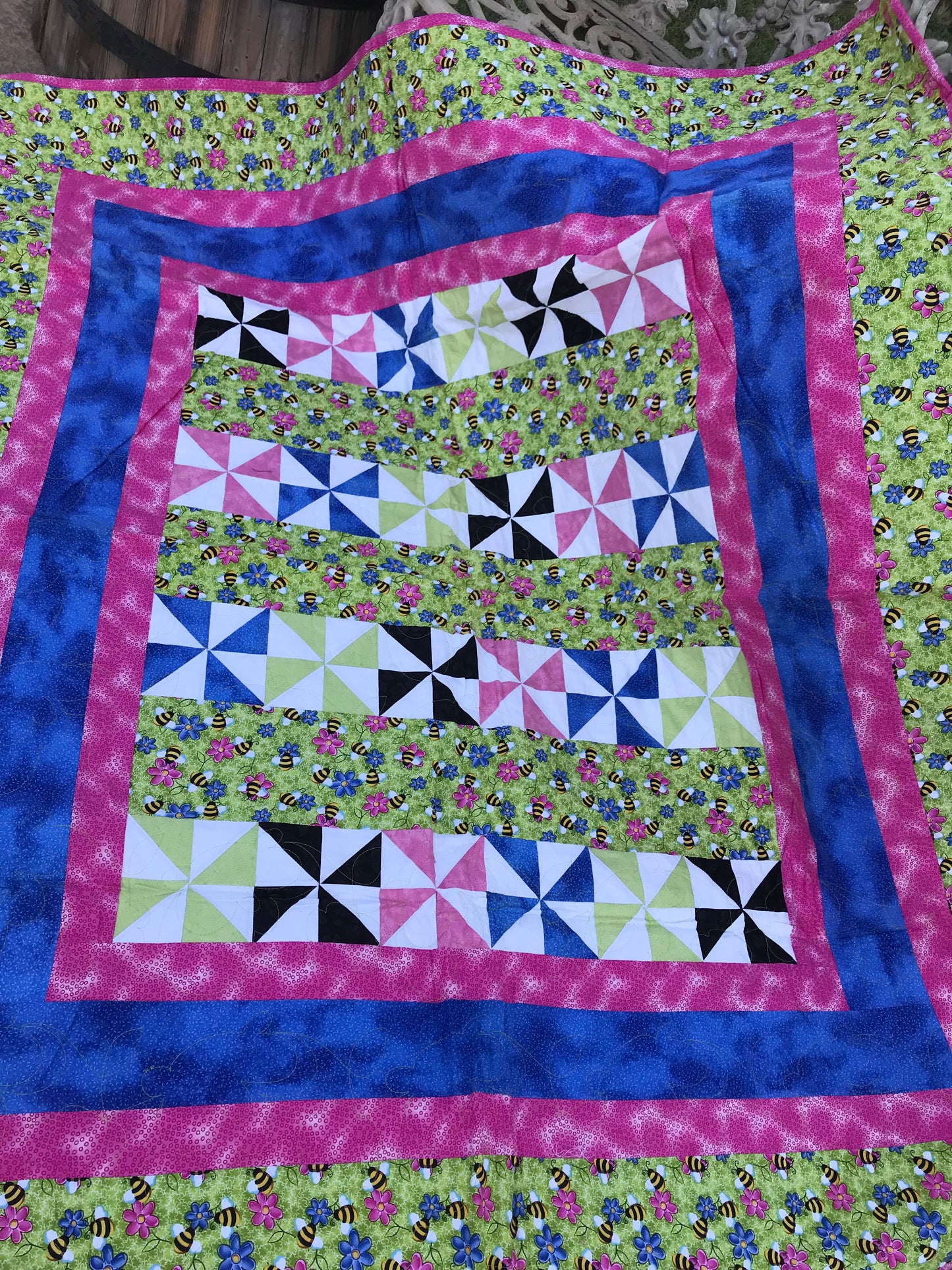 "Bees in Bloom" - Baby Quilt