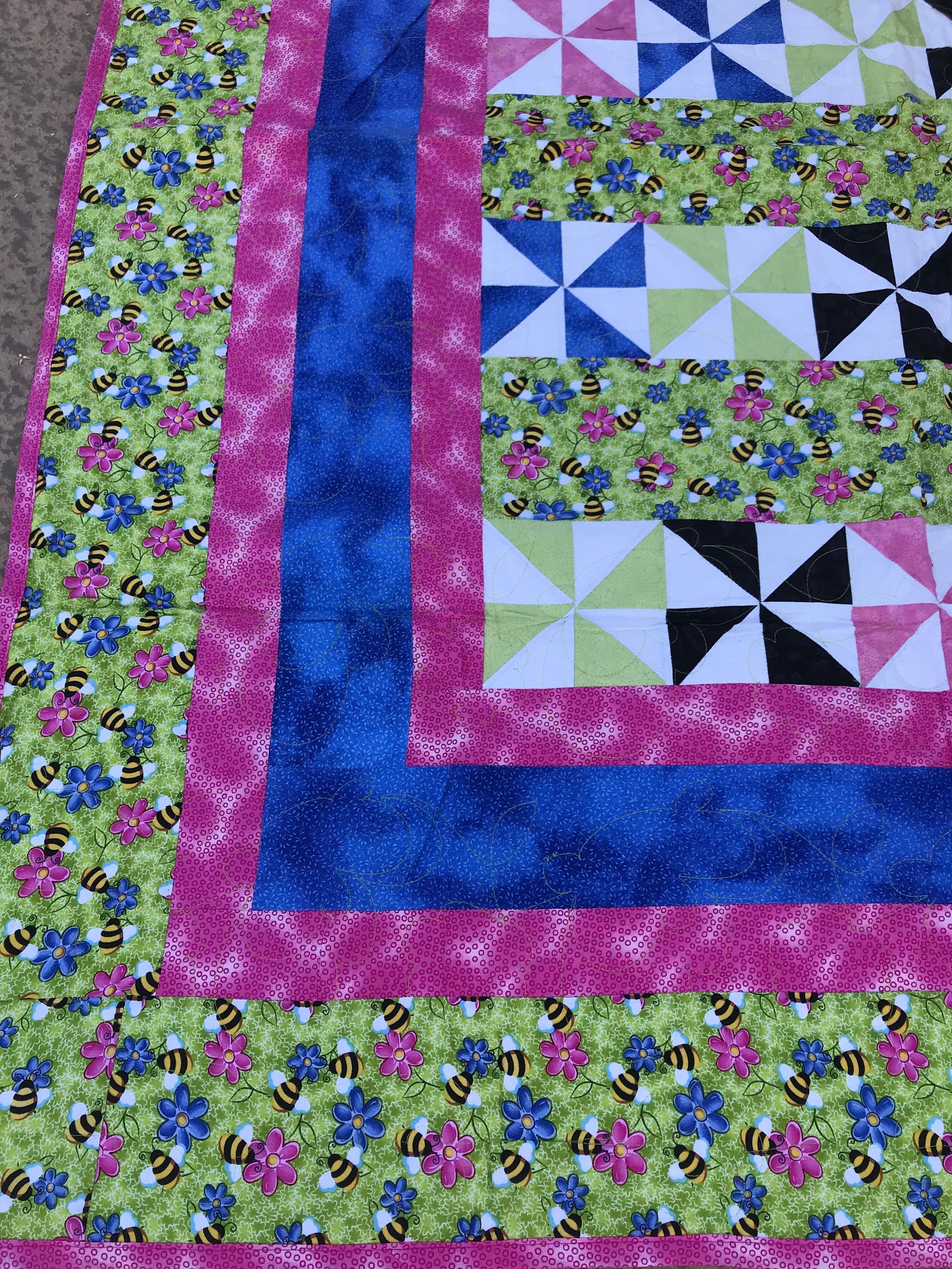 "Bees in Bloom" - Baby Quilt