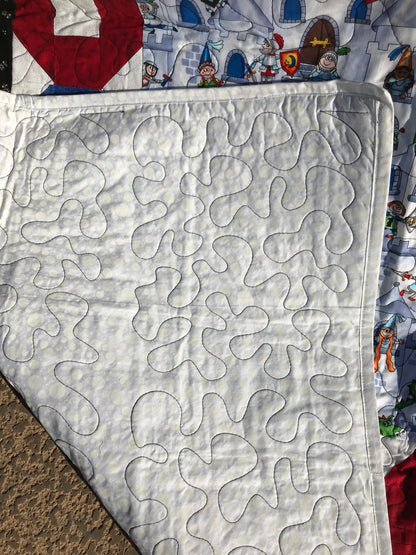 "Castle Teething Ring" -  Lap Quilt
