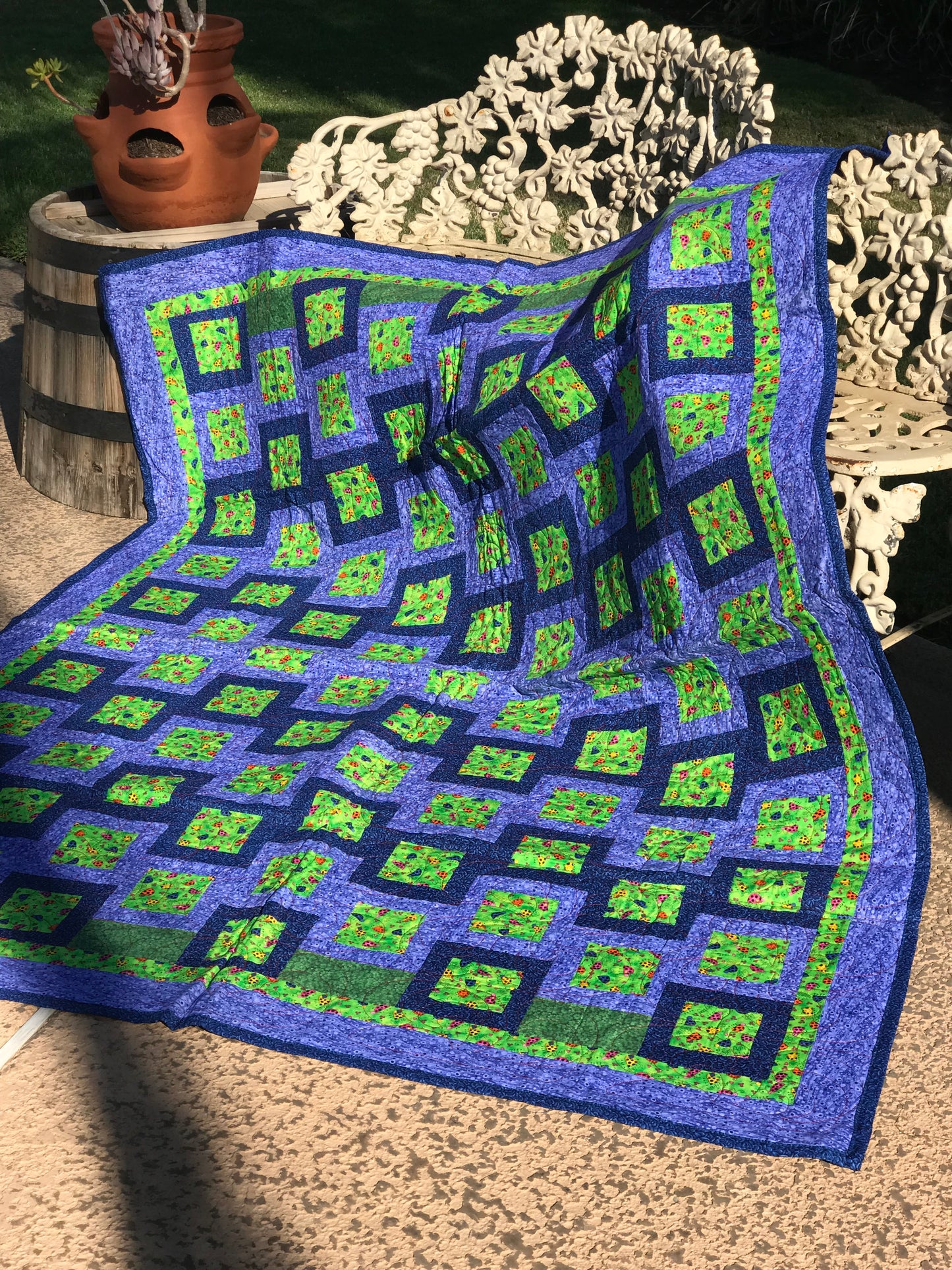 "Lady Bug Crossroads" - Lap Quilt