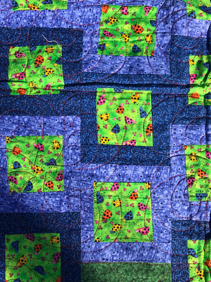 "Lady Bug Crossroads" - Lap Quilt