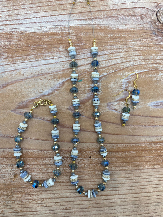 Seaside Breeze - Necklace, Bracelet, and Earring Set