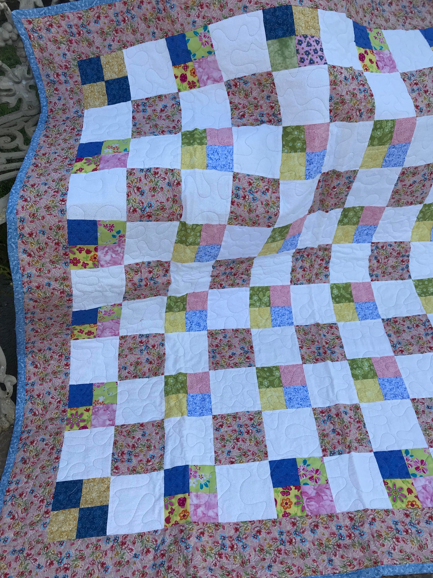 "Four Patch Fun" - Lap Quilt