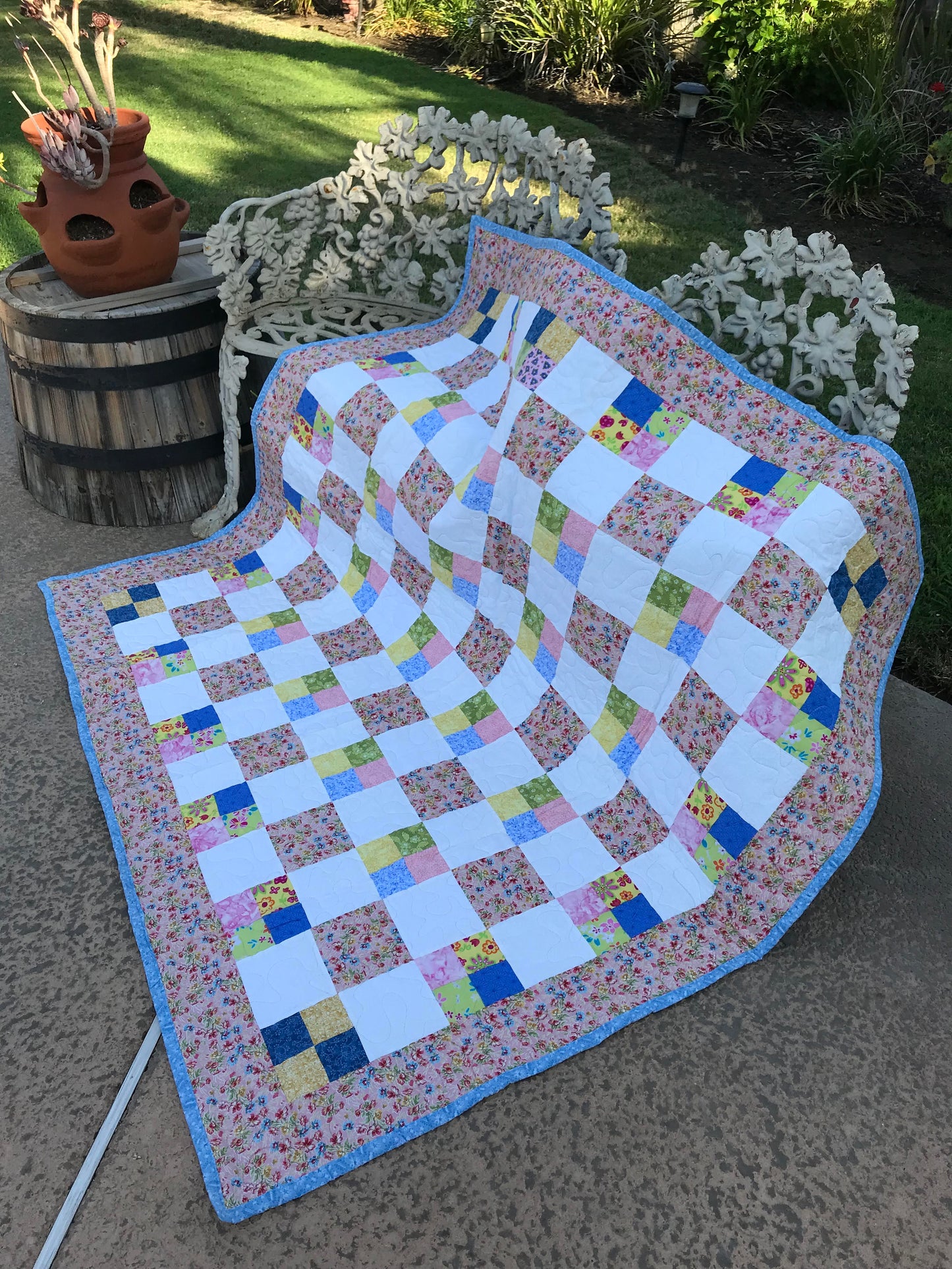 "Four Patch Fun" - Lap Quilt